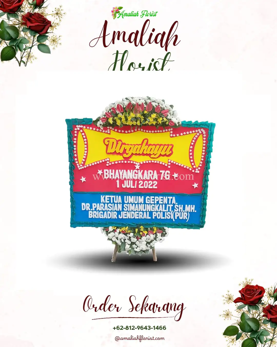 Papan Bunga HUT Ulang Tahun Rumbio Jaya